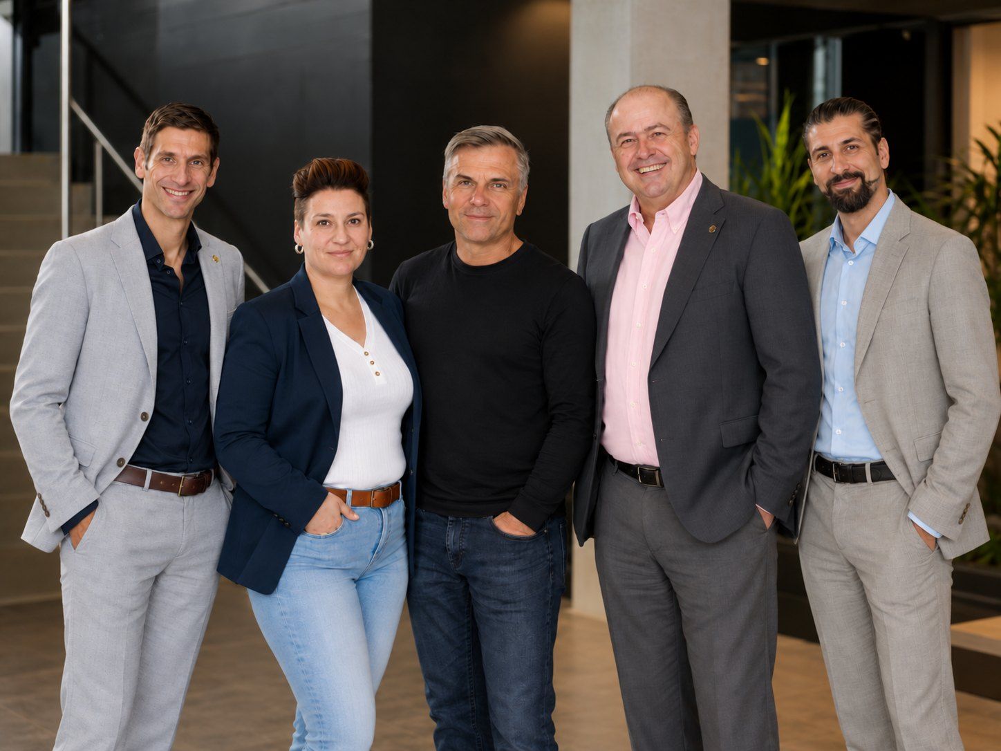 Von links: Adrian Brüngger, Regina Zeller, Andreas Tanner, Hansruedi Wipf, Hüseyin Torun